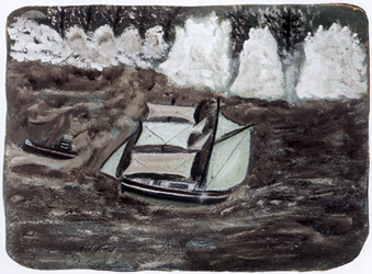 Bellaventur of Brixham Larbordoor Newfoundland Ice Burges by Alfred Wallis on First Light Gallery website
