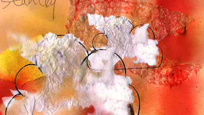doubled up, still: “...and then it pops.” Bubble-wrap clouds on a airbrushed sky (by Stanley).