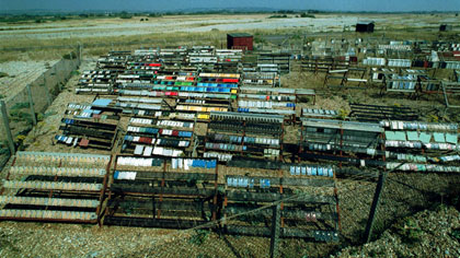 Exposure, still: Wide of site: To get this shot I raised my stills camera up an approximately 25ft pole, to be able to have a view looking down on the site as something of a whole.