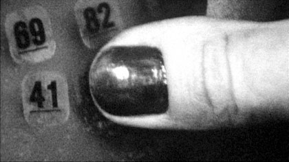 Half Life, still: A log is kept of her activity using the latest in self-adhesive technology